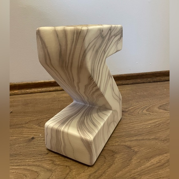 Langley Street “A” & “Z” Ceramic Faux Marble Bookends from Wayfair - Picture 7 of 8